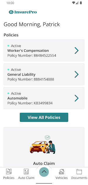 InsurePro Mobile Screenshot 1