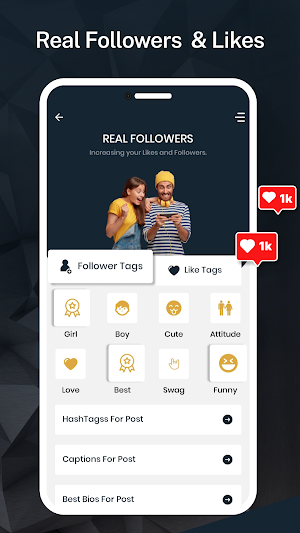 Real Followers & Likes Screenshot 0