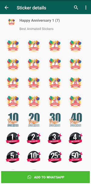 Anniversary Stickers Whatsapp Screenshot 2