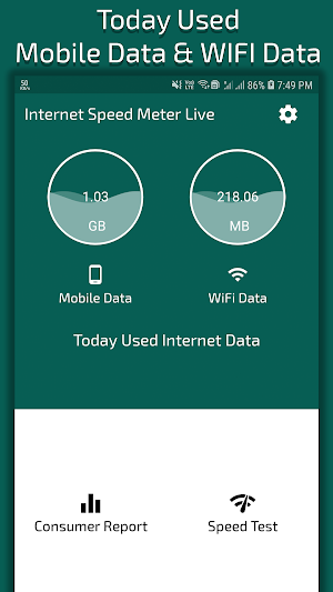 Internet Speed Meter Live (ads free) Screenshot 1
