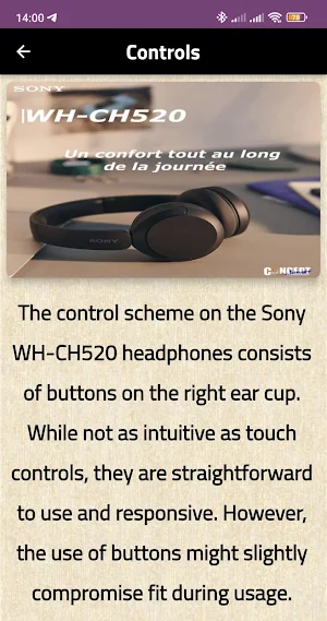 sony wh-ch520 guide screenshot 1