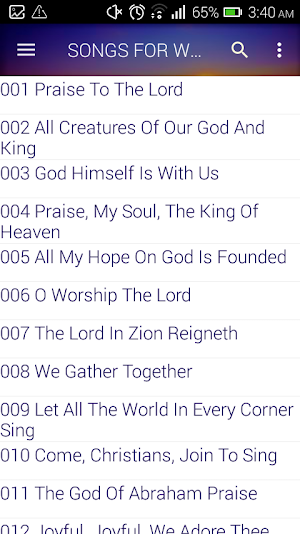 SONGS FOR WORSHIP PRO, SDA HYMNAL PRO Screenshot 1