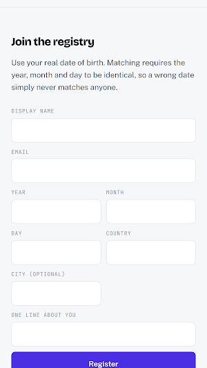 SameDay — Same Birthday Screenshot 0