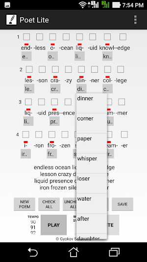 Poet Lite Screenshot 1