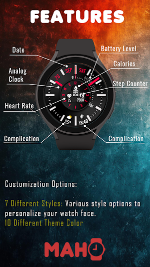 MAHO015 Wear OS Watch Face Screenshot 1