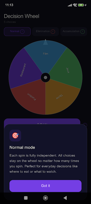 Wheel pick Screenshot 1