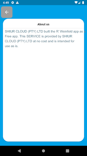 R' Weinfeld Screenshot 1