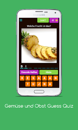 Gemüse und Obst Guess Quiz Screenshot 0