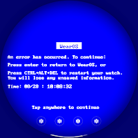 Blue Screen Watch Face