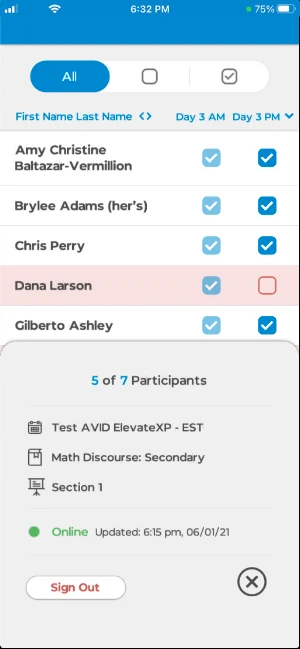 AVID Roster Screenshot 3
