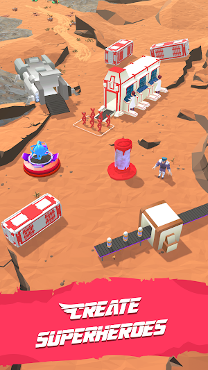 Idle Superhero: Craft & Battle Screenshot 1
