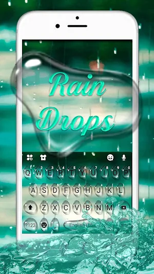 Water Raindrops 2 Keyboard Theme Screenshot 0