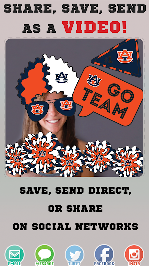 Auburn Tigers Animated Selfie Stickers Screenshot 3