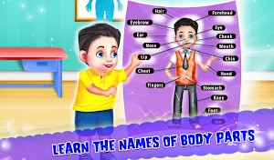 Kids Learning Human Bodyparts Game Screenshot 1