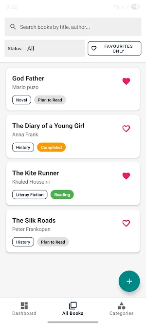 Books Log - Library Management Screenshot 1