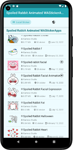 Spoiled Rabbit AnimatedSticker Screenshot 0