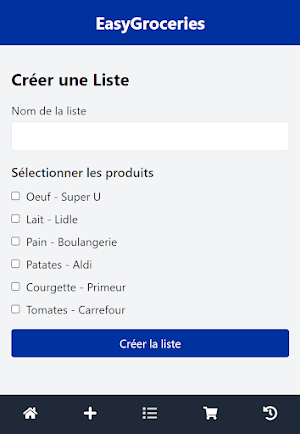 EasyGroceries - Vos Courses Screenshot 1