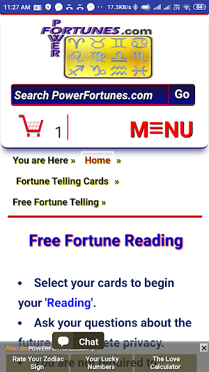 PowerFortunes.com Screenshot 1