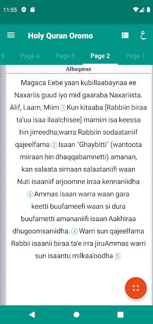 Holy Quran Afaan Oromoo Screenshot 3