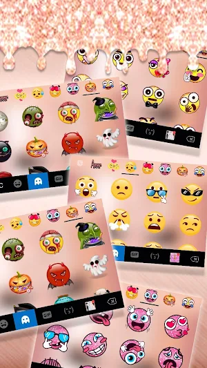 Rose Gold Drop Princess Keyboard Theme Screenshot 3