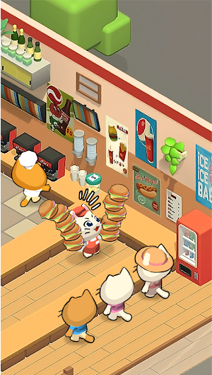 Cat Kitchen: Idle Tycoon Games Screenshot 2