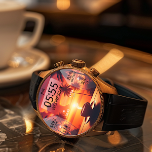 Key WF38 Coffee Sunset Watch Screenshot 3