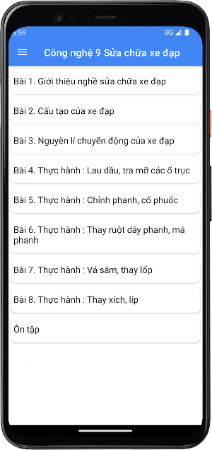 Công nghệ Lớp9 Sửa chữa xe đạp Screenshot 3