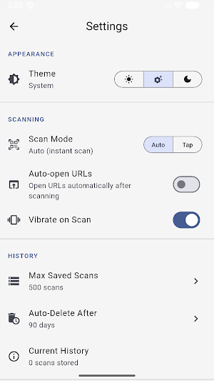 ScanPure QR Barcode Scanner Screenshot 1