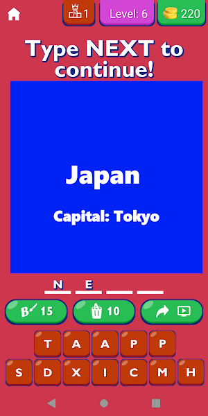 Asia Countries And Capitals Screenshot 0