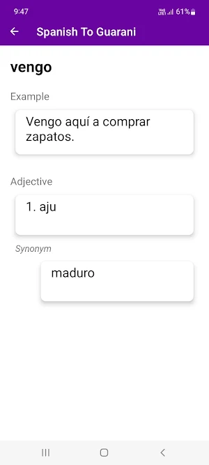 Guarani To Spanish Dictionary Screenshot 3