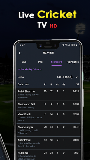 Live Cricket TV HD Screenshot 1