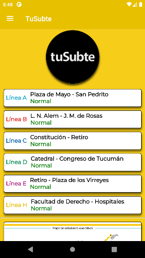 TuSubte: horarios del Subte Screenshot 0
