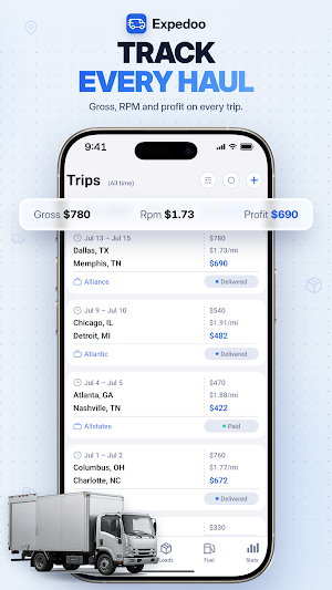 Expedoo: Trip & Fuel Tracker Screenshot 1