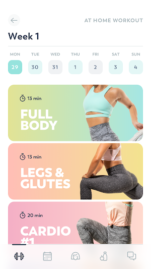 StrongHer: Free Workout App For Women 🏃‍♀️ Screenshot 1