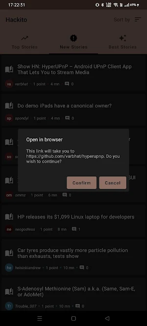 Hackito - The Hacker News App Screenshot 1
