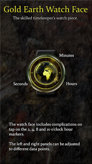 Watch Face: Gold Earth Wear OS Screenshot 1