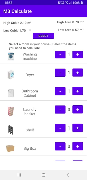Self Storage Calculator Screenshot 1