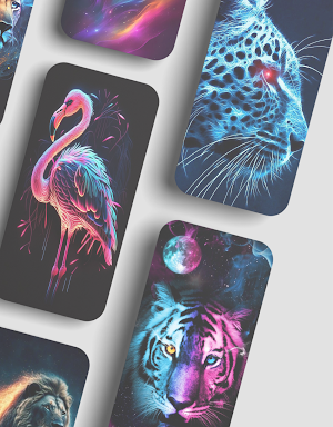 Neon Animals Wallpapers Screenshot 2