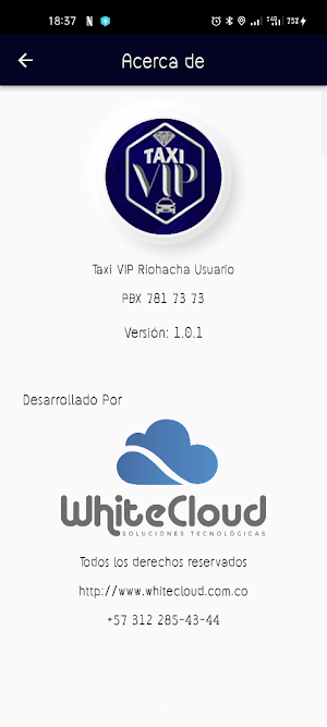 Usuario Taxi VIP Riohacha Screenshot 3