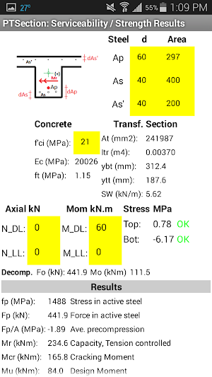 Prestressed Concrete Analysis Screenshot 3