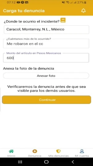 Justice - Reporta tu incidente Screenshot 1