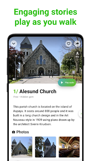 Alesund Tour Guide:SmartGuide Screenshot 1