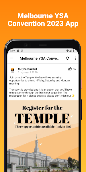 Melbourne YSA Convention 2023 Screenshot 0