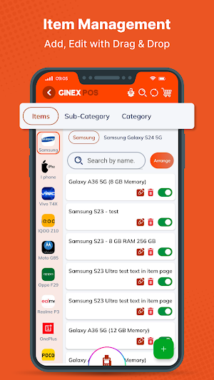 Ginex Mobile Shop Billing Screenshot 1