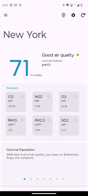 Air Quality Index & Forecast Screenshot 1