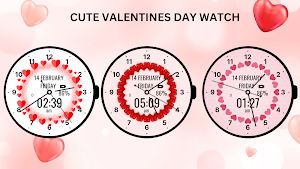 Cute Valentine's Day WatchFace Screenshot 2