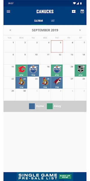 Vancouver Canucks Screenshot 1