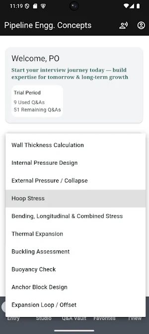 Pipeline Oil & Gas Interviews Screenshot 2