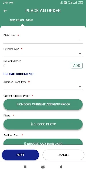 Reliance Gas Customer App Screenshot 2