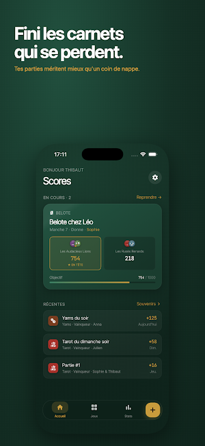 Scores App - feuille de score Screenshot 0